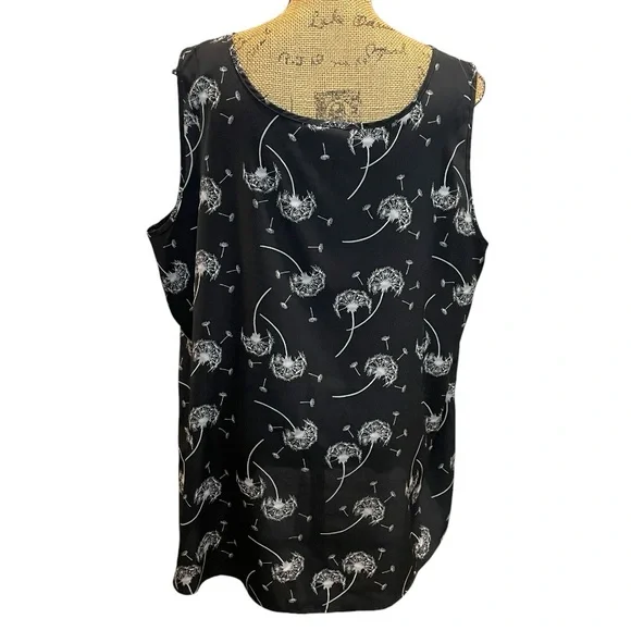 Faded Glory Black Dandelion Tank Top - Picture 3 of 7